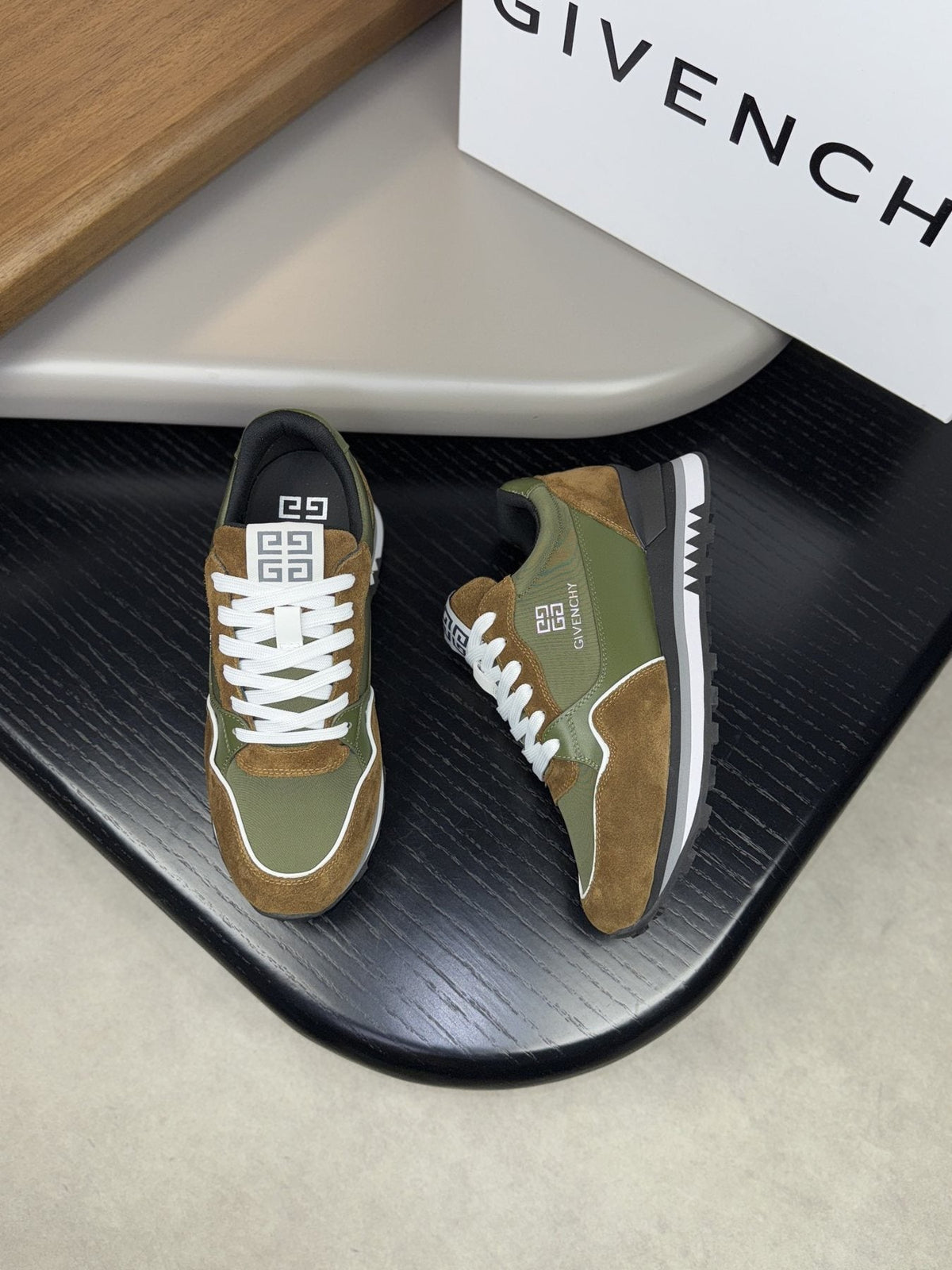 Givenchy Paneled Low-Top Sneakers — front