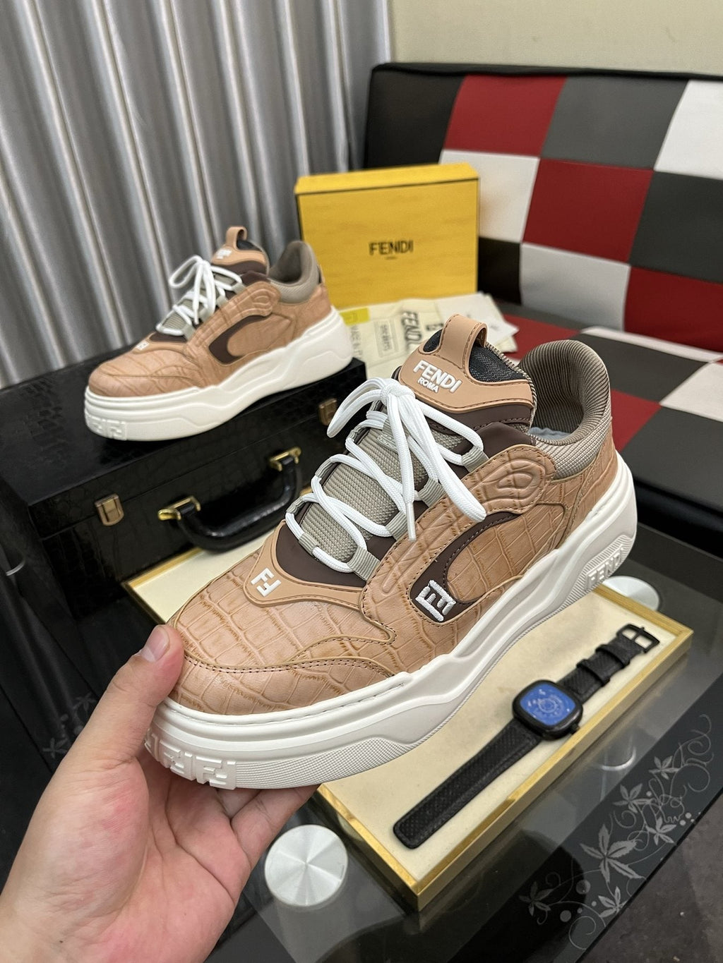 Fendi FD Match Paneled Sneakers — model