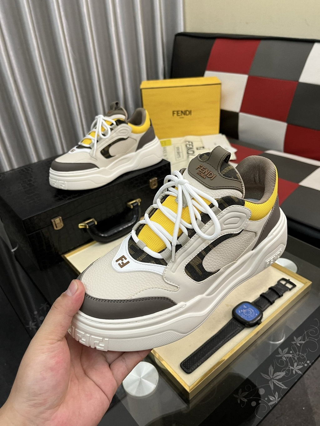 Fendi FD Match Paneled Sneakers — model