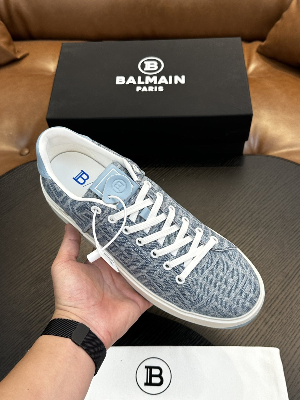 Balmain B-Skate Low-Top Sneakers — front