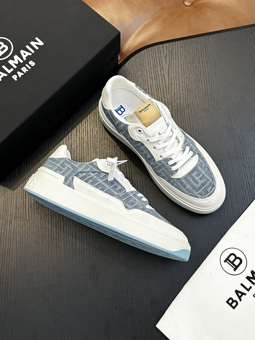 Balmain B-Skate Low-Top Sneakers — front