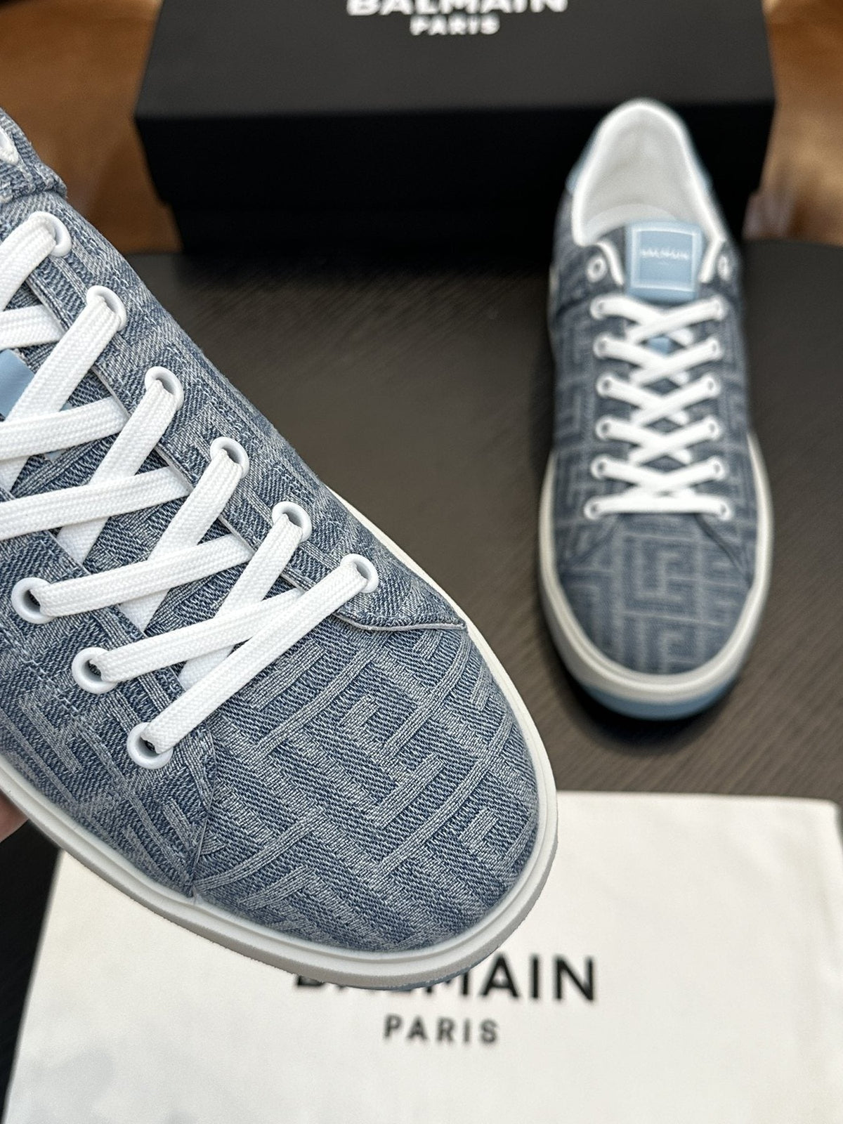 Balmain B-Skate Low-Top Sneakers — side