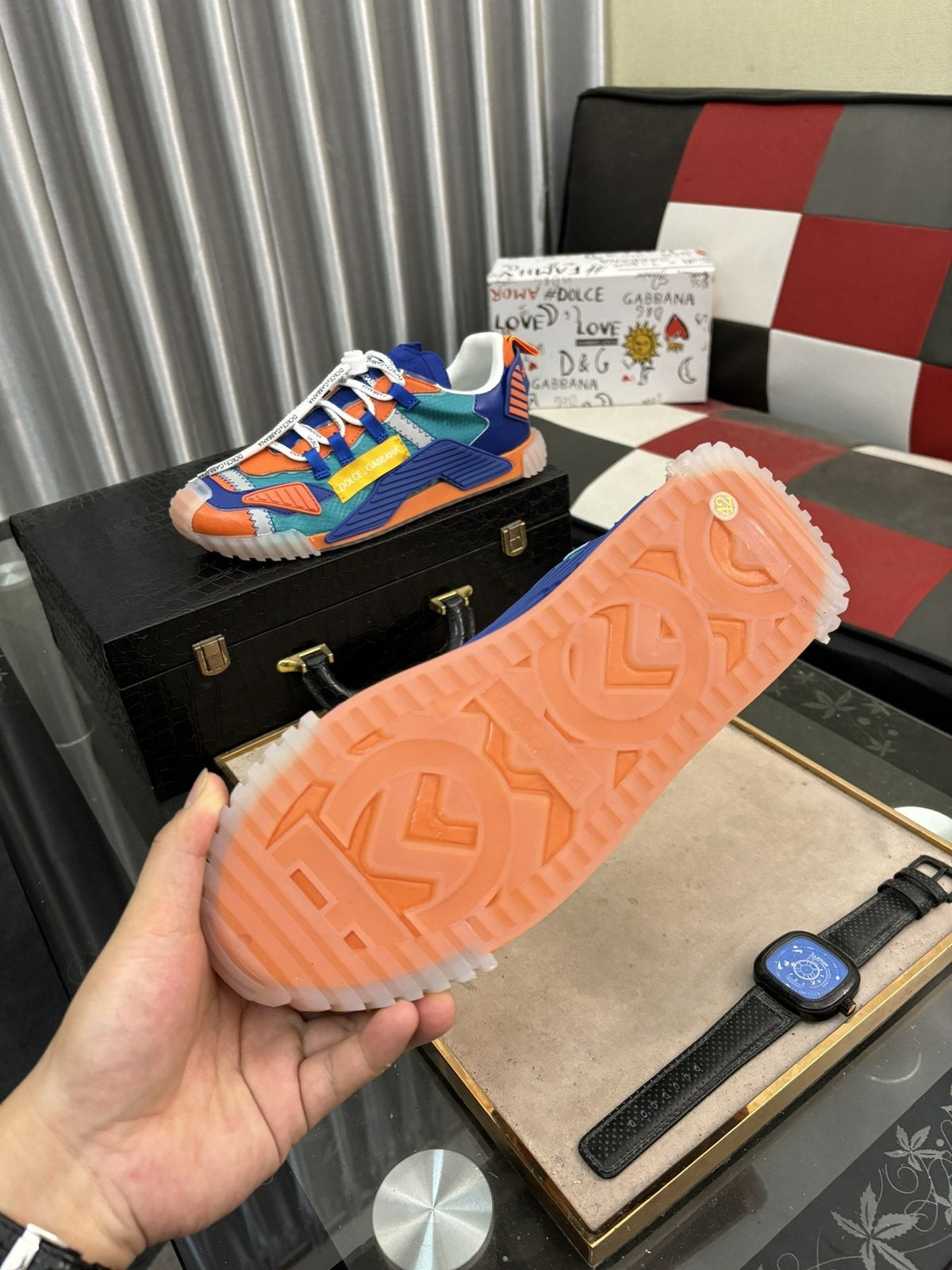 Dolce & Gabbana Colorblock Layered Sneakers — front
