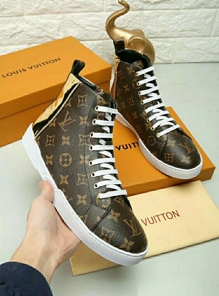 Louis Vuitton Monogram High-Top Sneakers — model