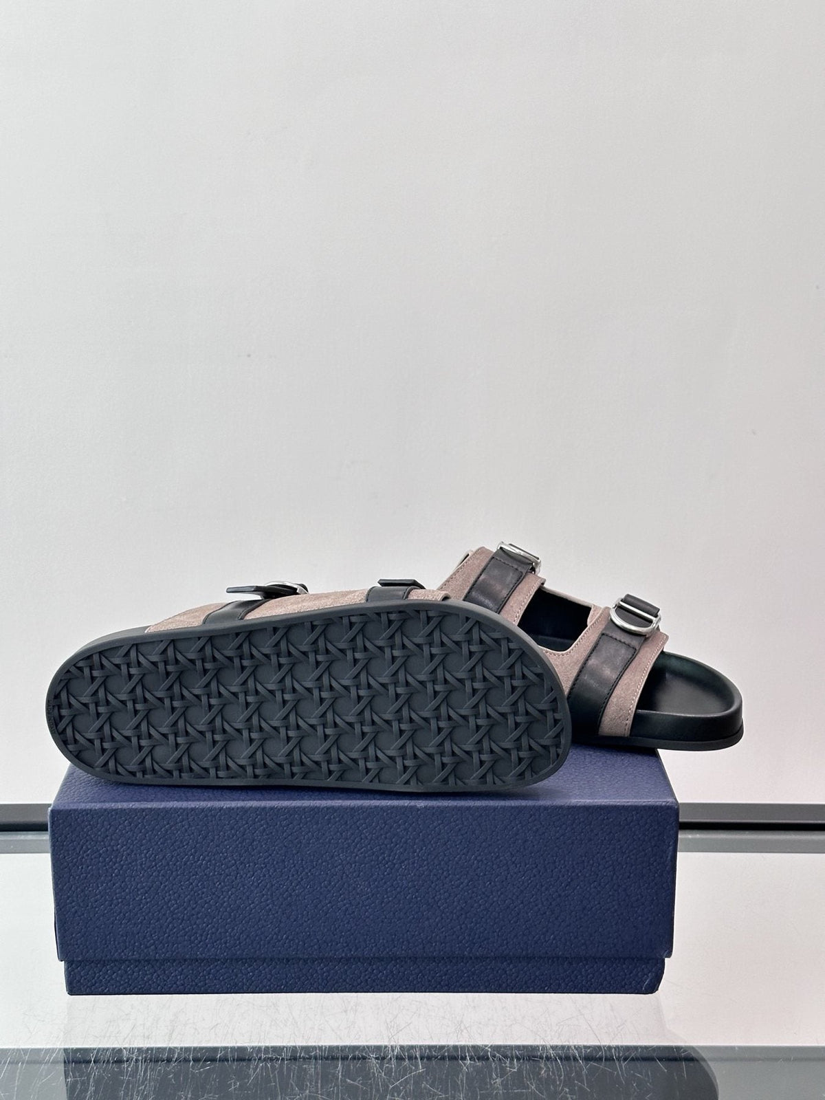 Dior Aqua Two-Strap Slide Sandals — detail