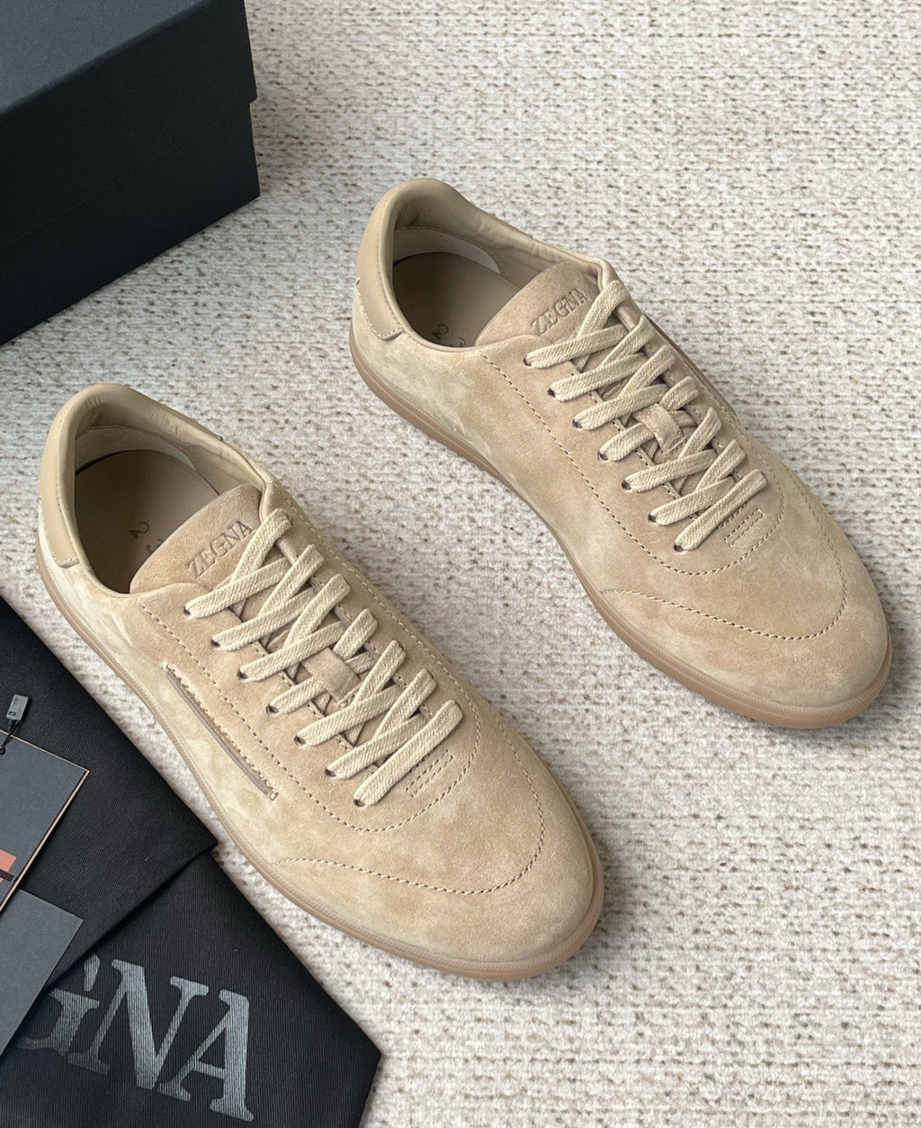 Zegna Triple Stitch Monte Low-Top Sneakers — front