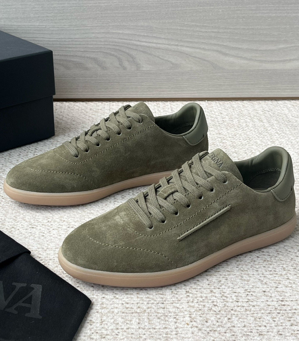 Zegna Triple Stitch Monte Low-Top Sneakers — front