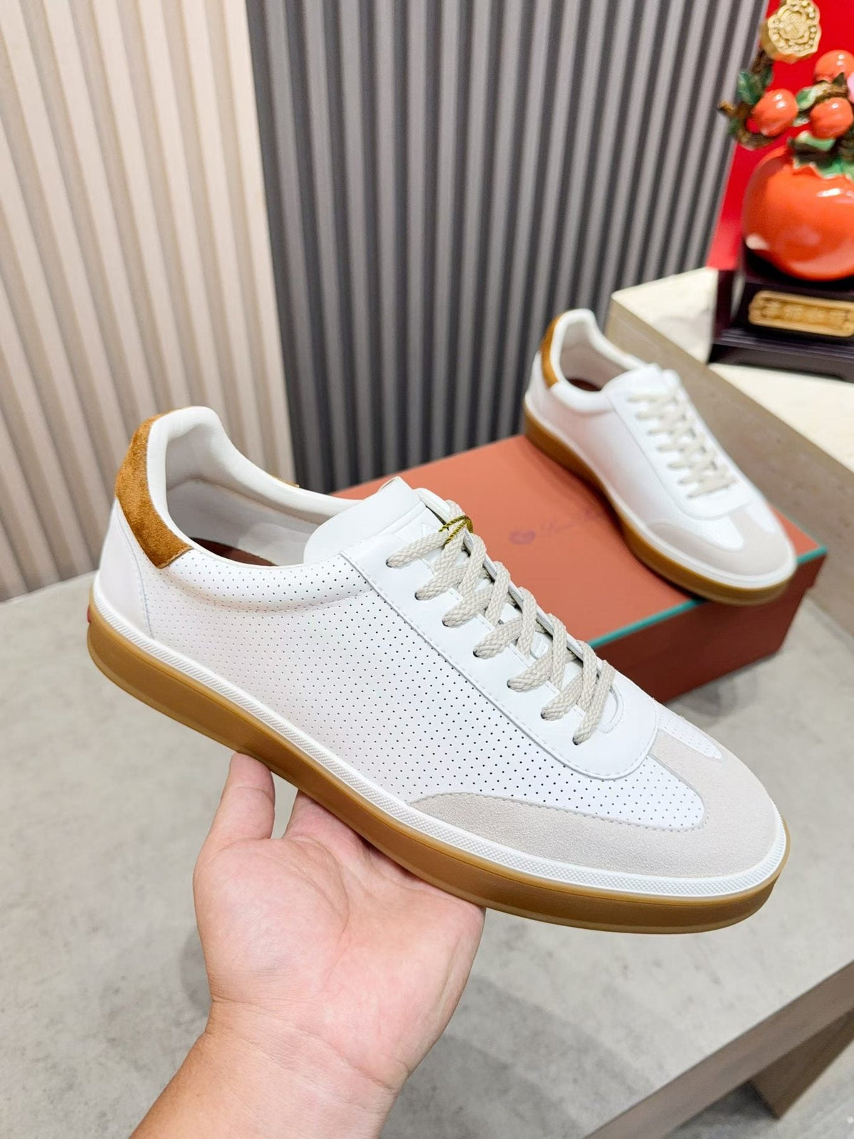 Loro Piana Tennis Walk Low-Top Sneakers — model