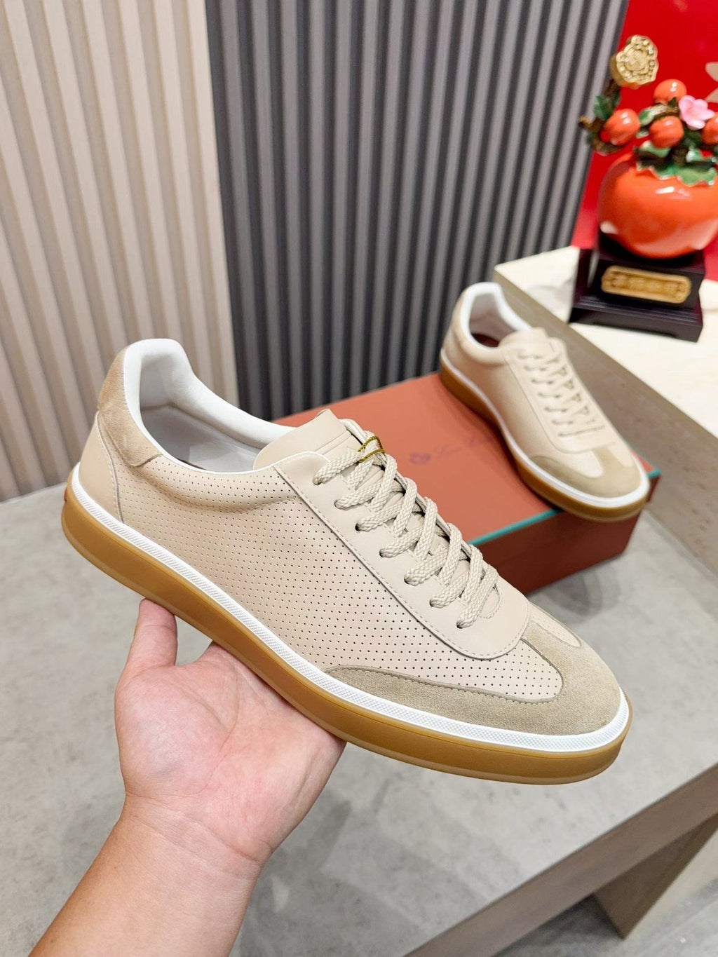 Loro Piana Tennis Walk Low-Top Sneakers — model