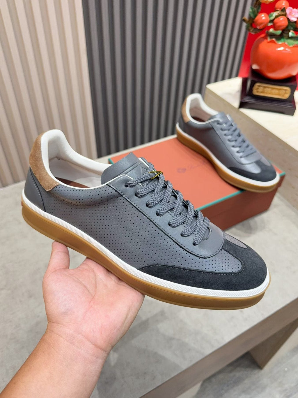 Loro Piana Tennis Walk Low-Top Sneakers — model