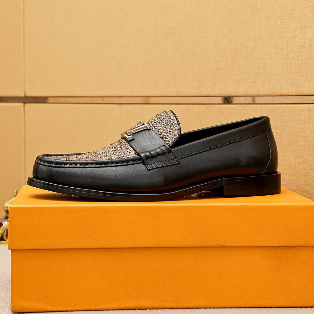 Louis Vuitton Textured Hardware Loafers — detail
