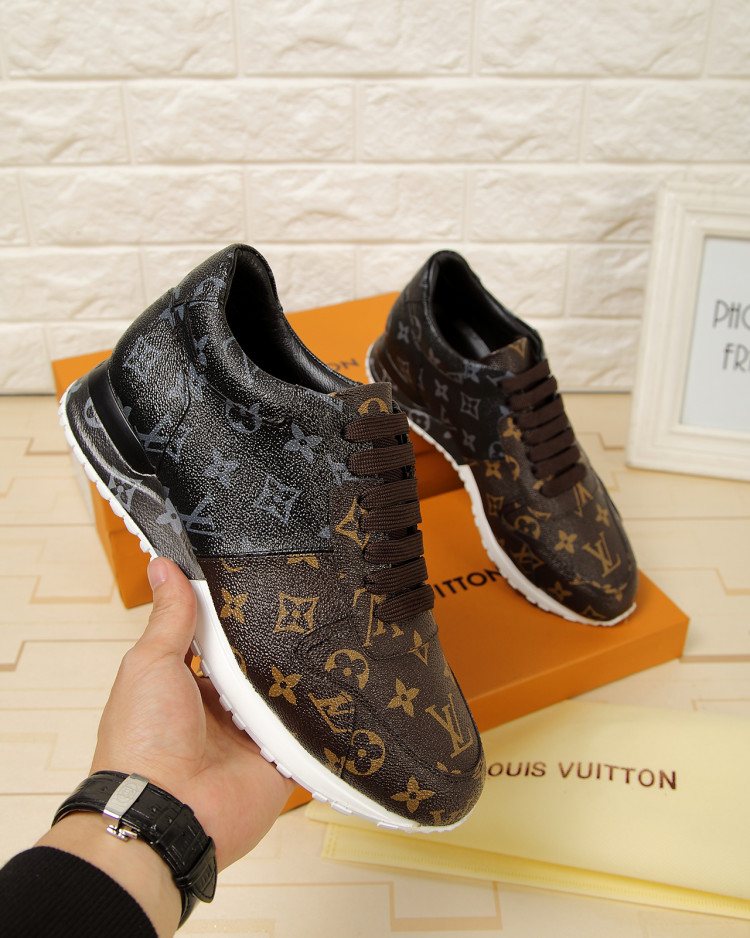 Louis Vuitton Monogram Lace-Up Sneakers — model