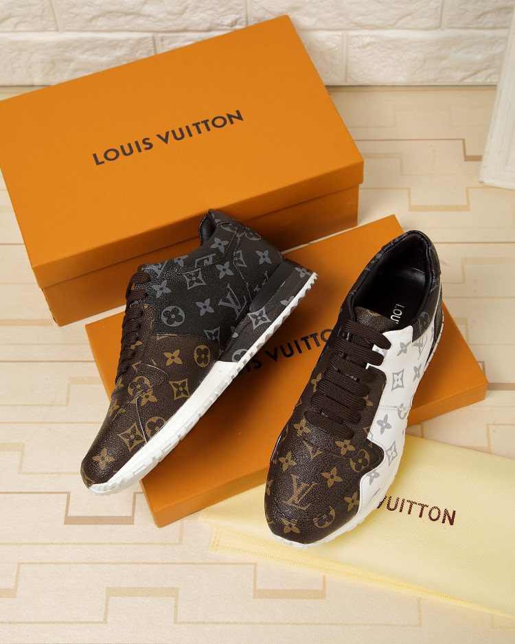 Louis Vuitton Monogram Lace-Up Sneakers — model