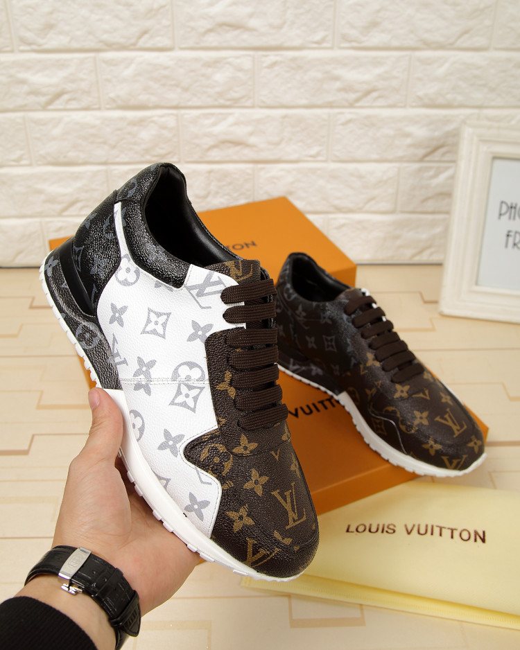 Louis Vuitton Monogram Lace-Up Sneakers — model