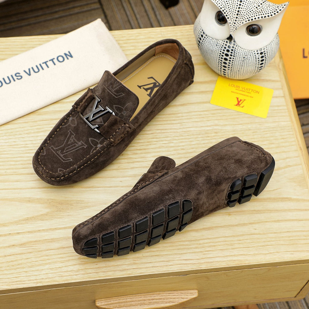 Louis Vuitton Embossed Driving Loafers — detail