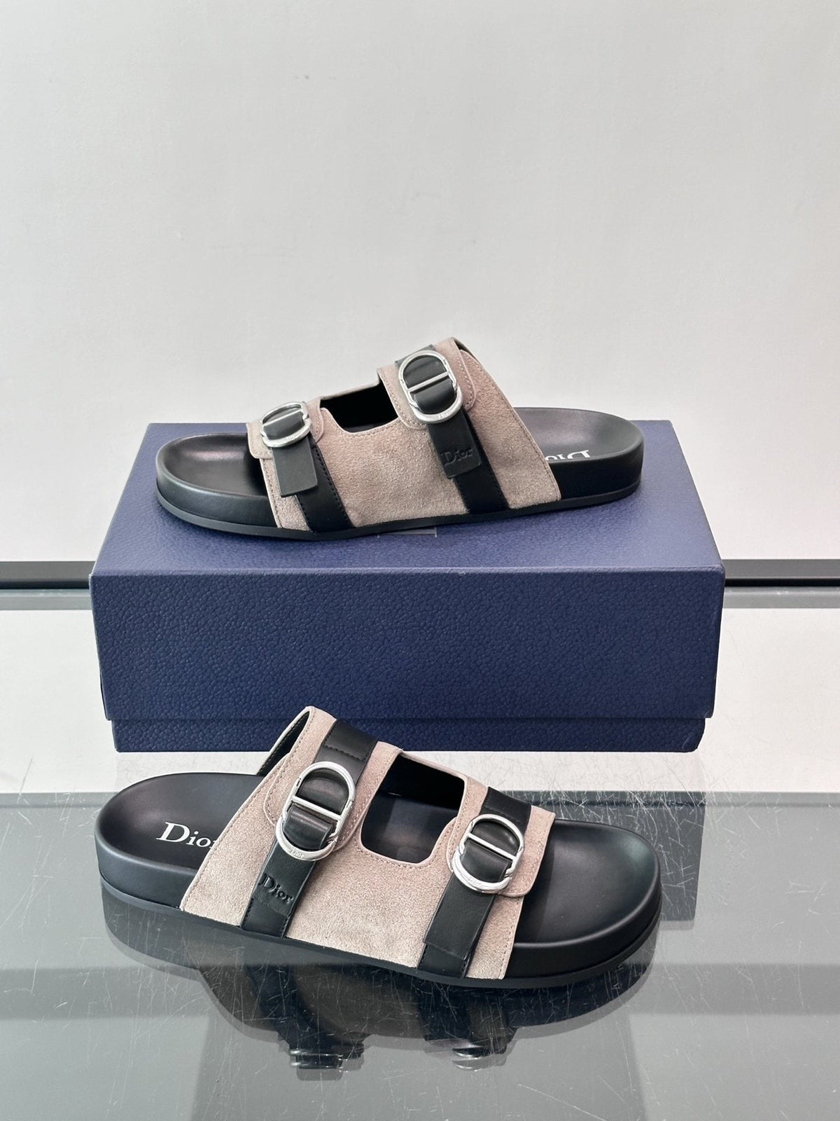 Dior Two-Strap Slide Sandals — front