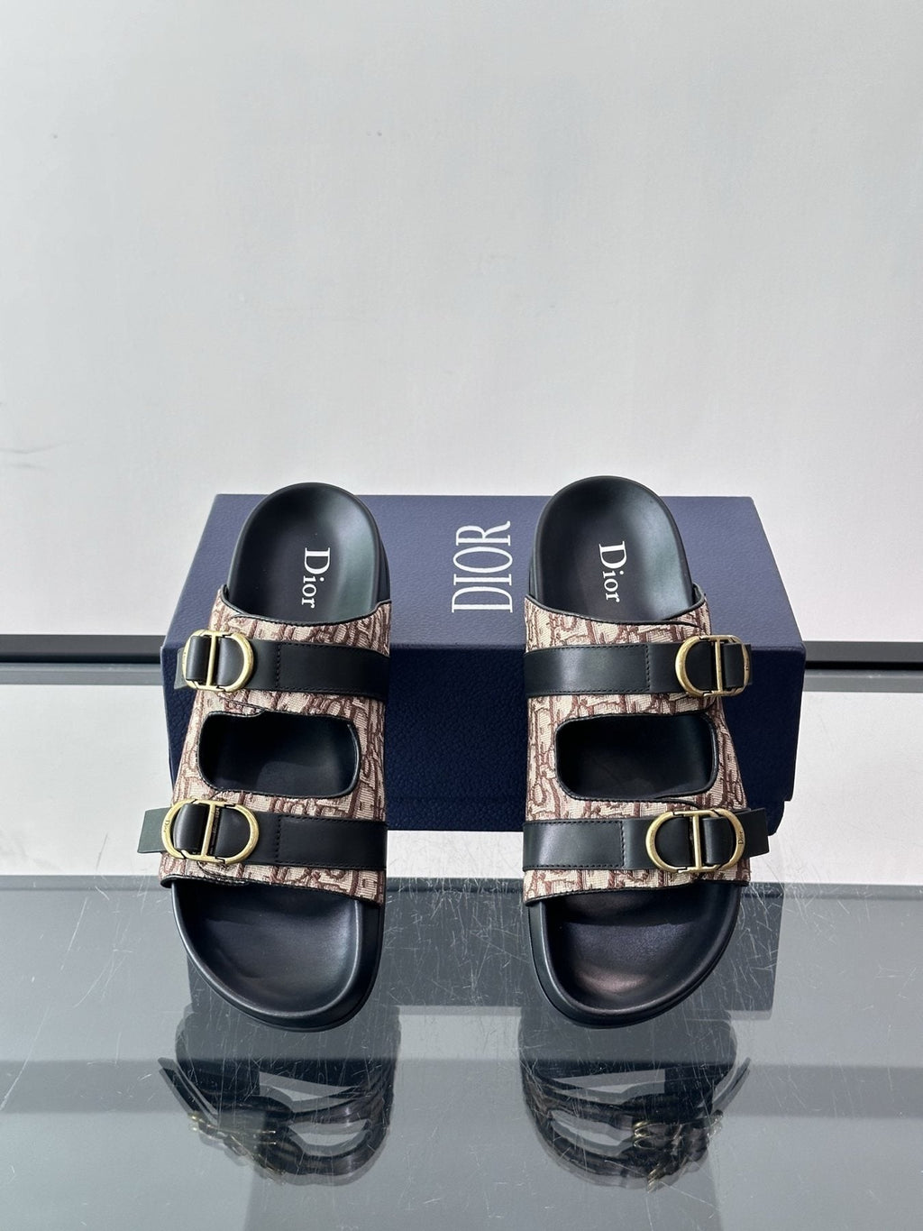 Dior Two-Strap Slide Sandals — front