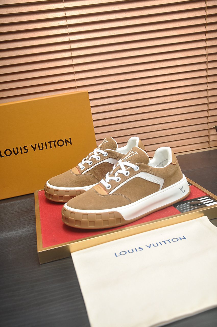 Louis Vuitton Paneled Low-Top Sneakers — front