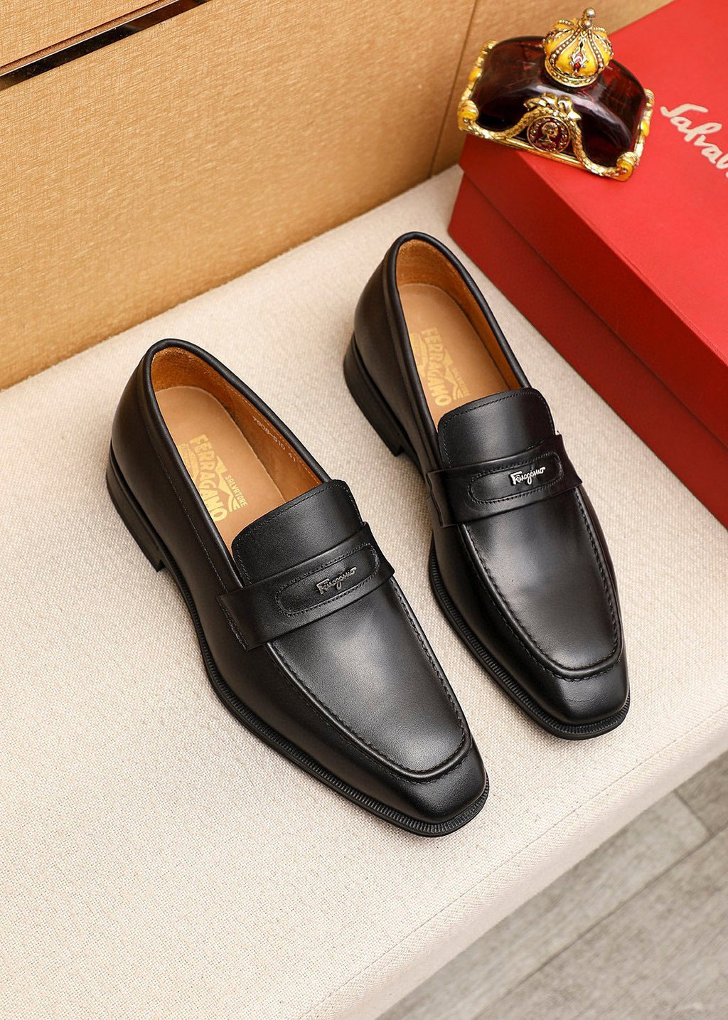 Ferragamo Leather Bit Loafers — hero
