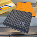 Louis Vuitton Black & Gray Checker Scarf — hero