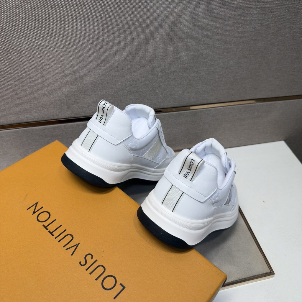 Louis Vuitton Blue-Accent Low-Top Sneakers — back