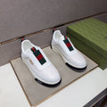 Gucci Green and Red Stripe Low-Top Sneakers — hero