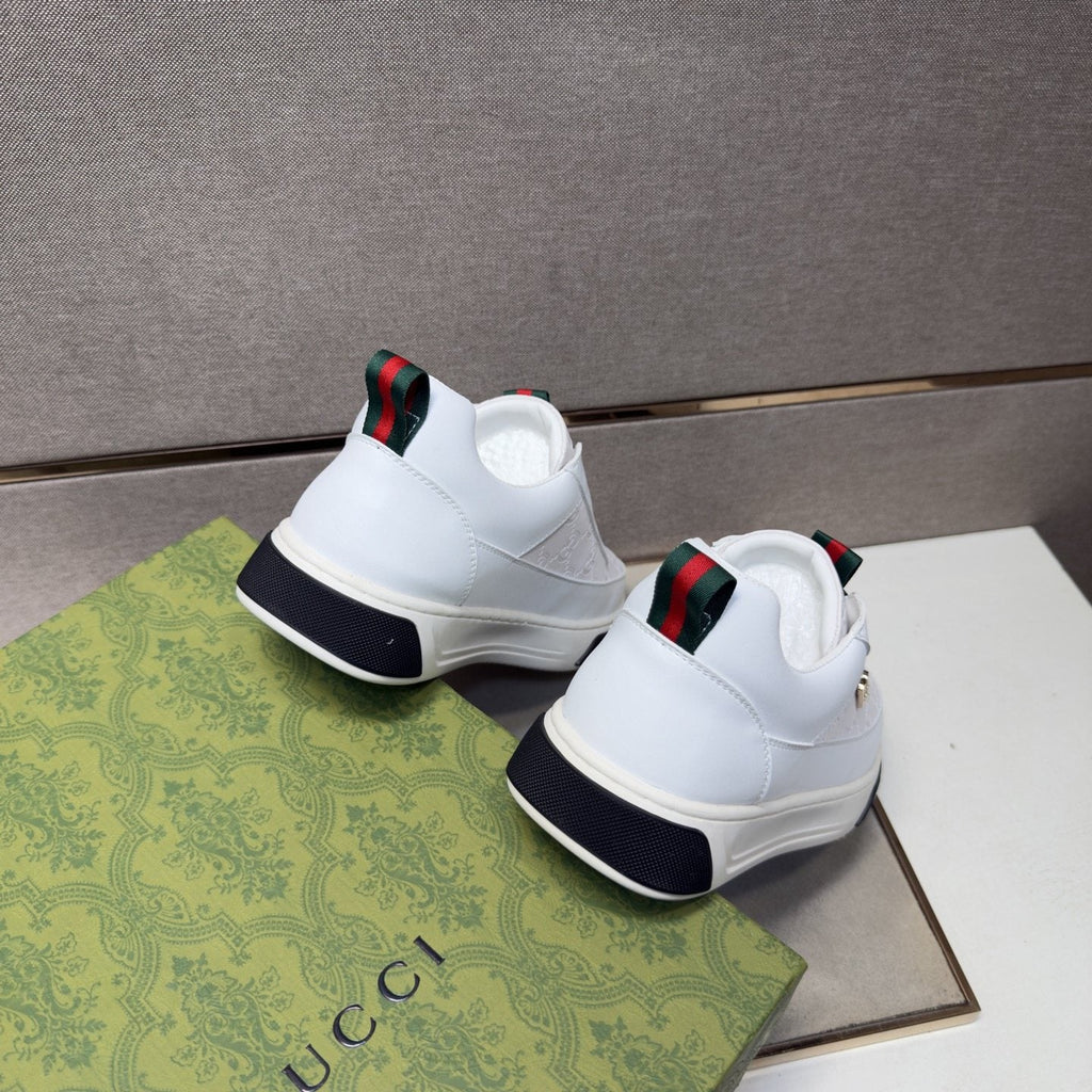 Gucci Green and Red Stripe Low-Top Sneakers — back