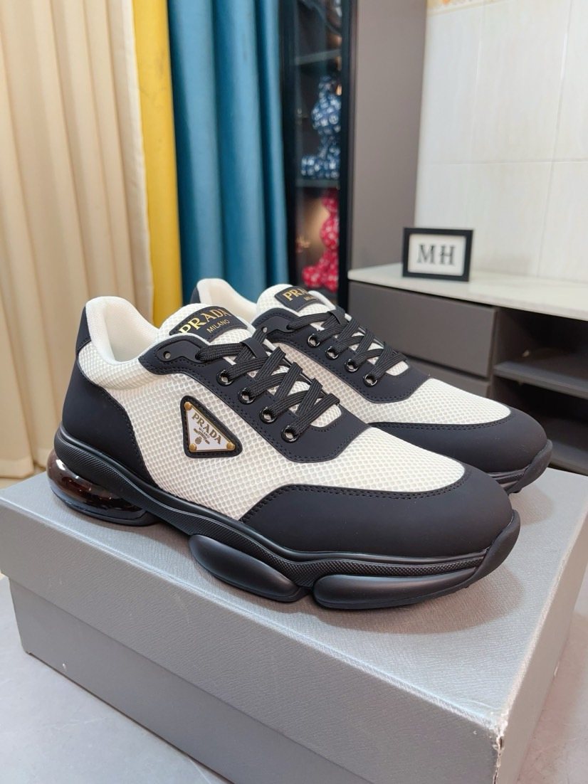 Prada Mesh Panel Men’s Sneakers — front