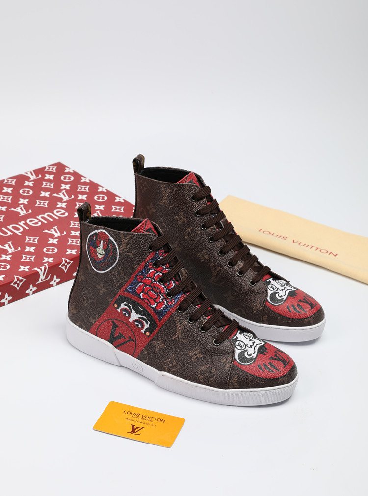 Animal Graphic High-Top Sneakers — side