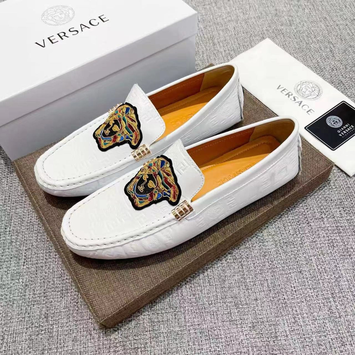 Versace Crest Loafers — front