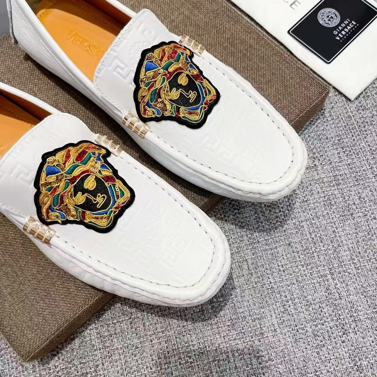 Versace Crest Loafers — front
