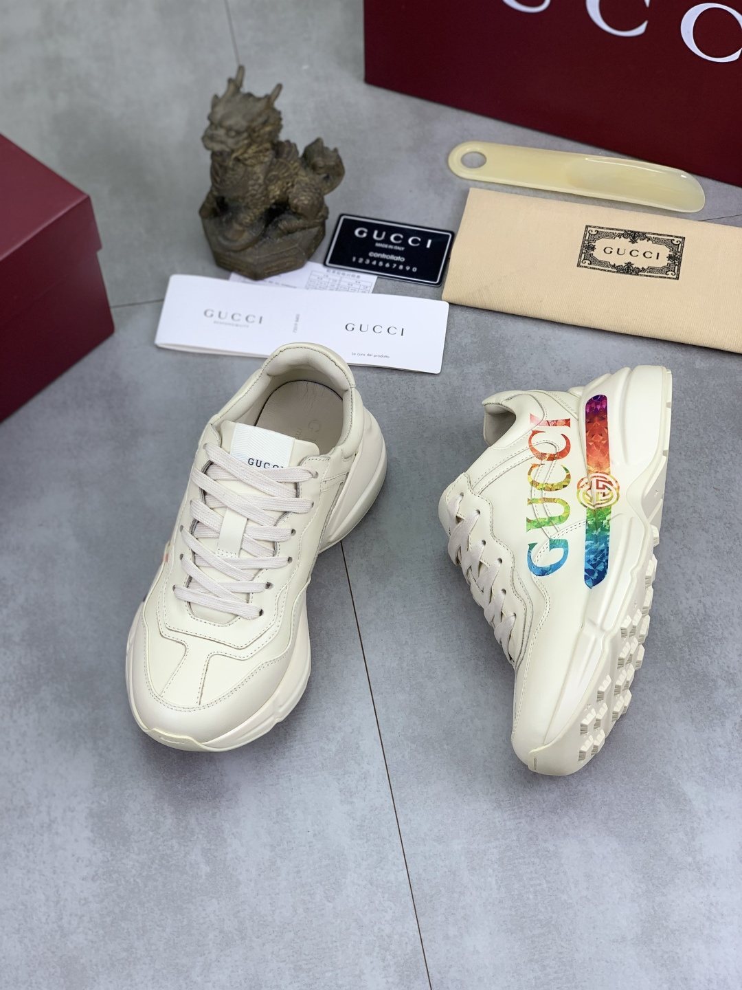 Gucci Multicolor Accent Chunky Sneakers — side