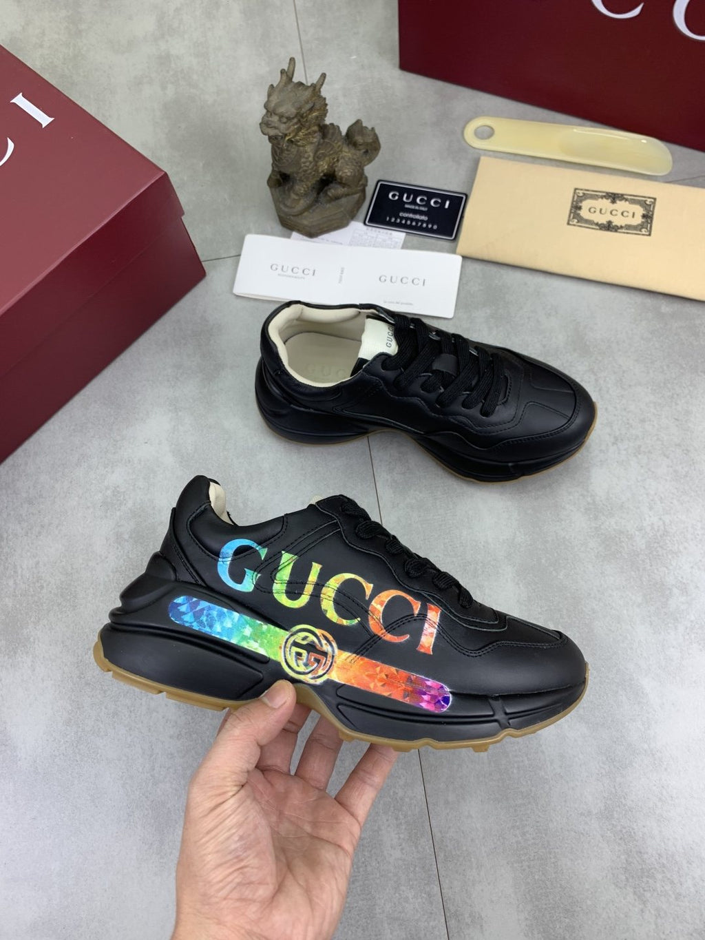 Gucci Multicolor Accent Chunky Sneakers — side
