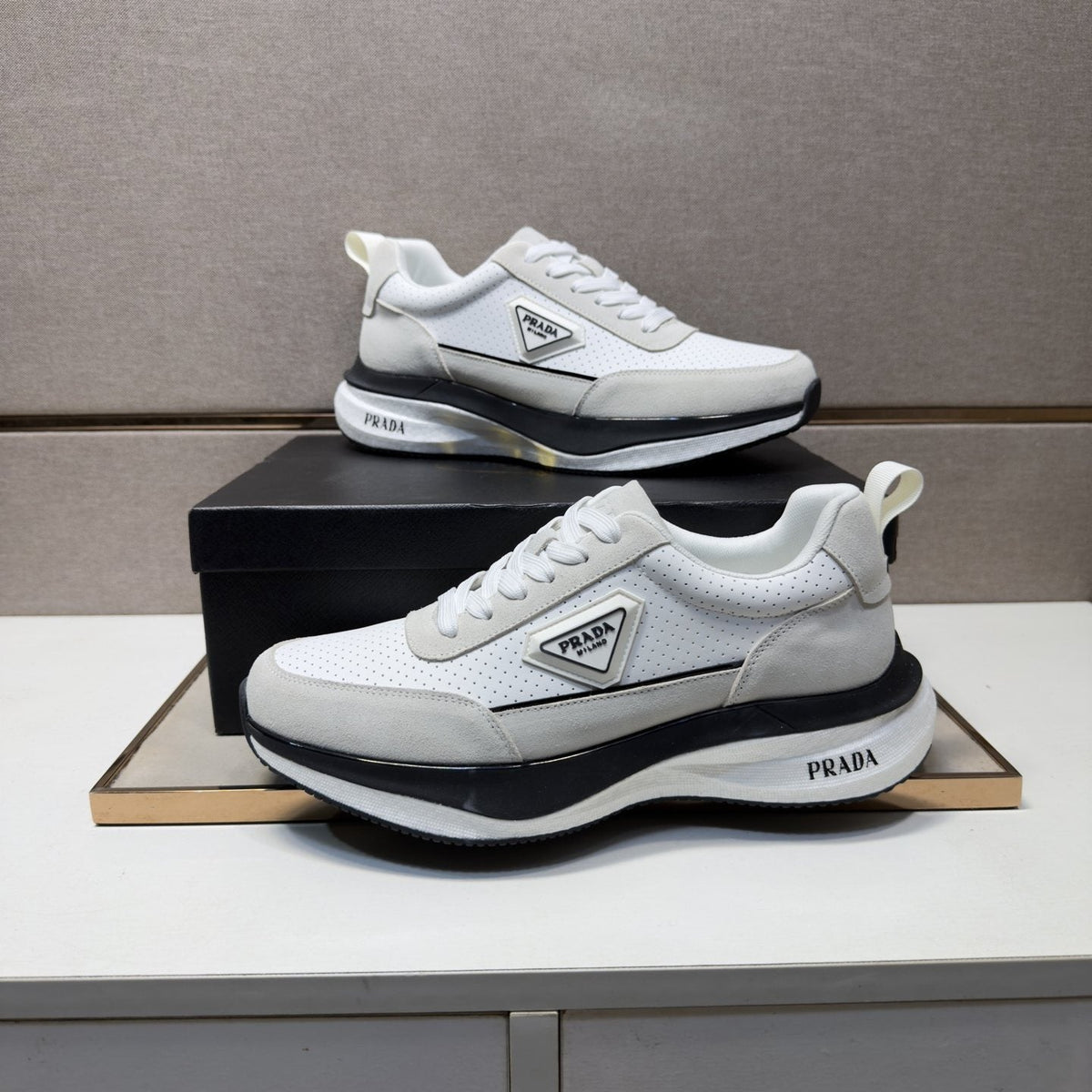 Prada Mesh Panel Sneakers — side