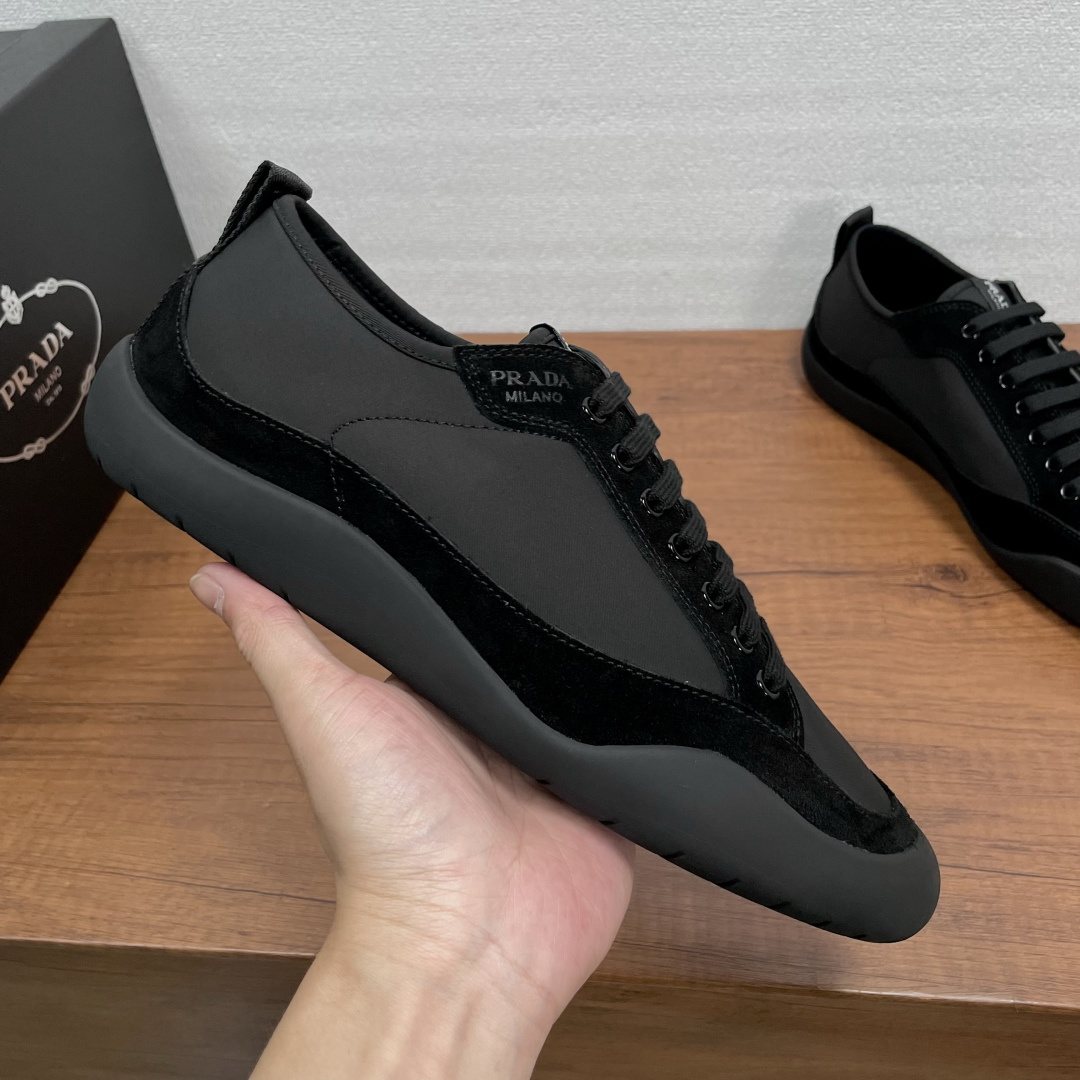 Prada Speedrock Nylon and Suede Sneakers — model
