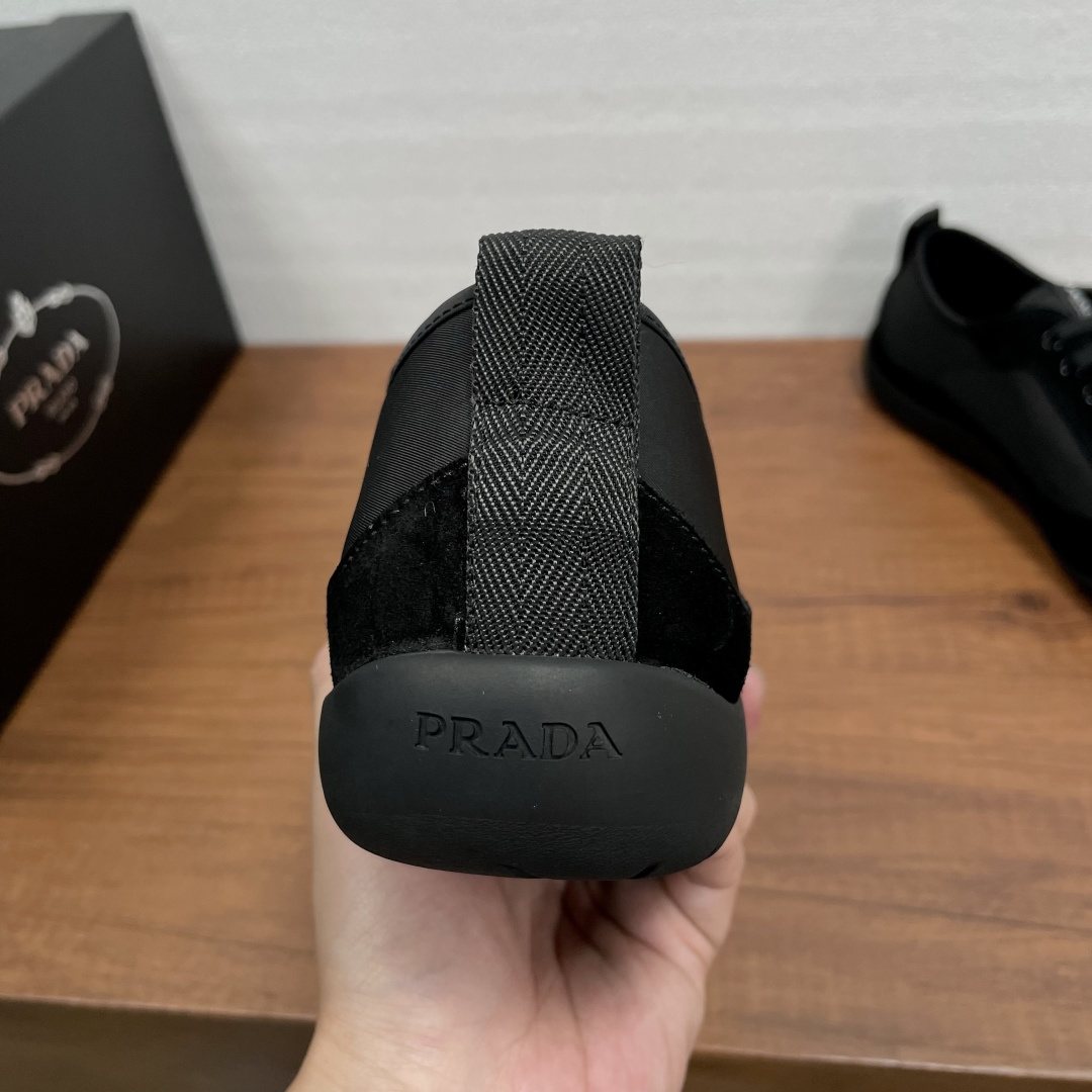 Prada Speedrock Nylon and Suede Sneakers — model