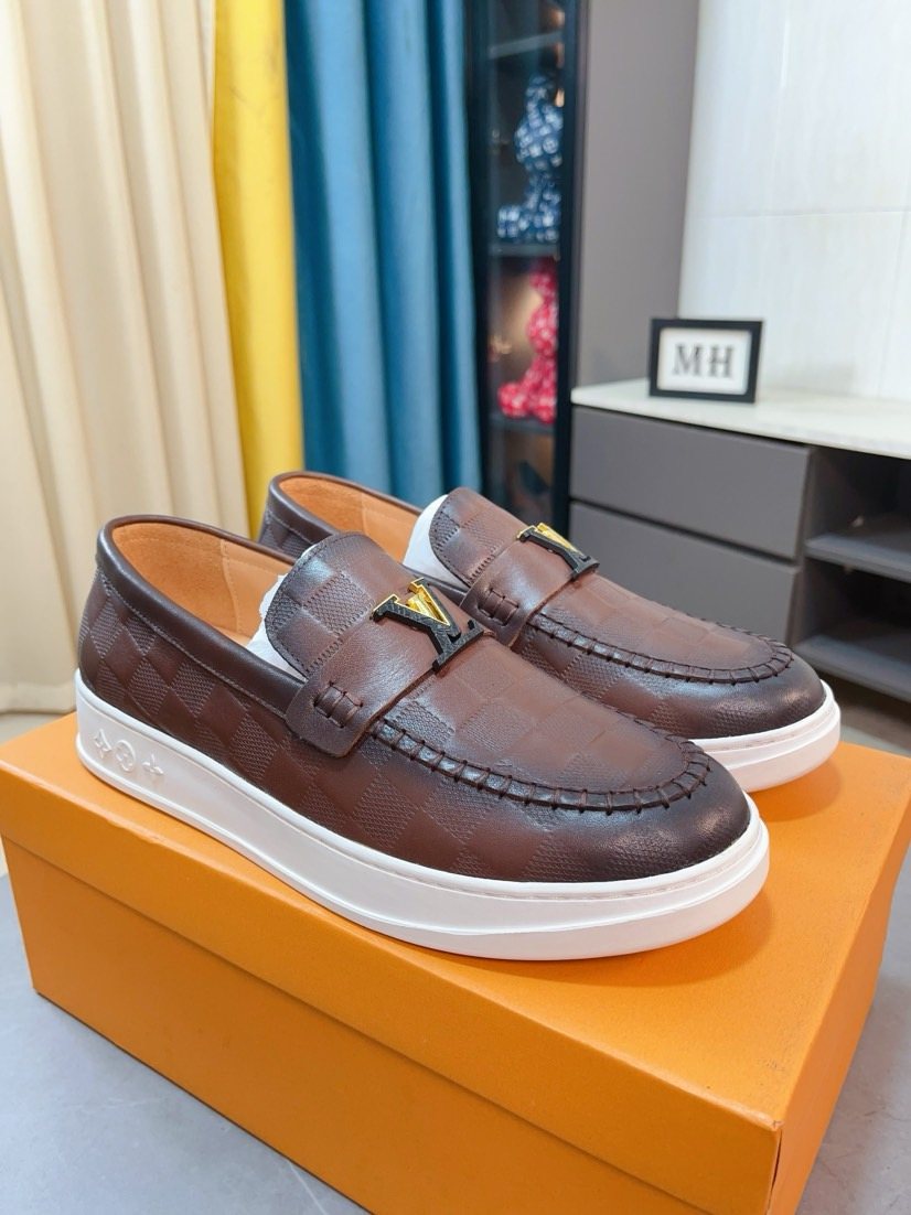Louis Vuitton Check-Pattern Loafers — hero