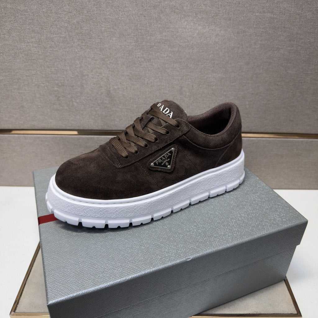 Prada Men's Paneled Chunky-Sole Sneakers — side