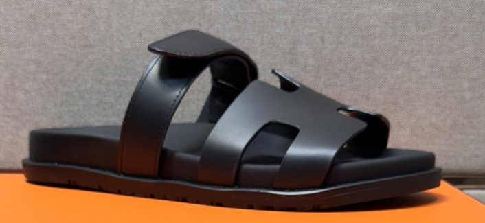 Hermès H-Cutout Open-Toe Sandals — front