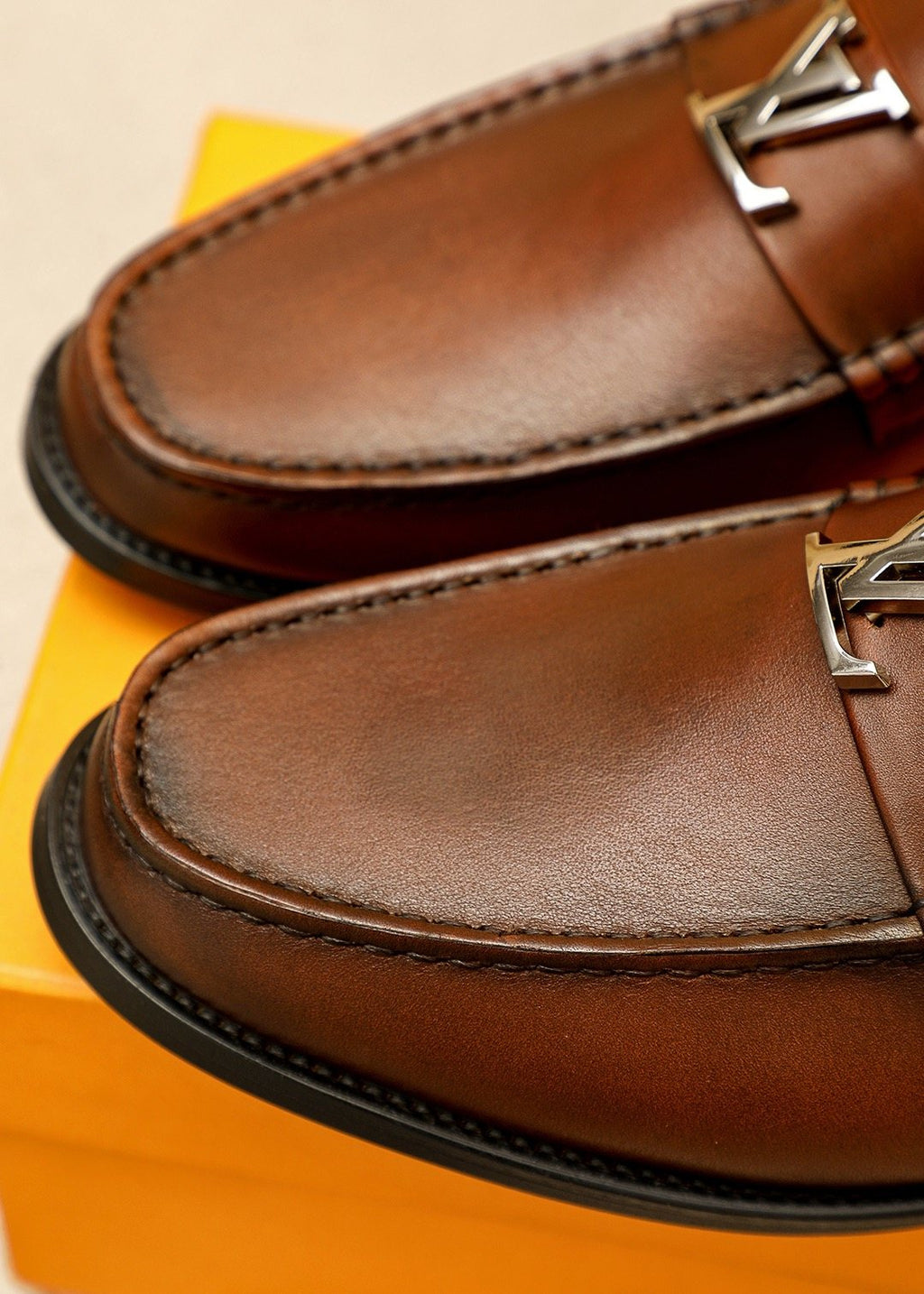 Louis Vuitton Leather Hardware Loafers — side