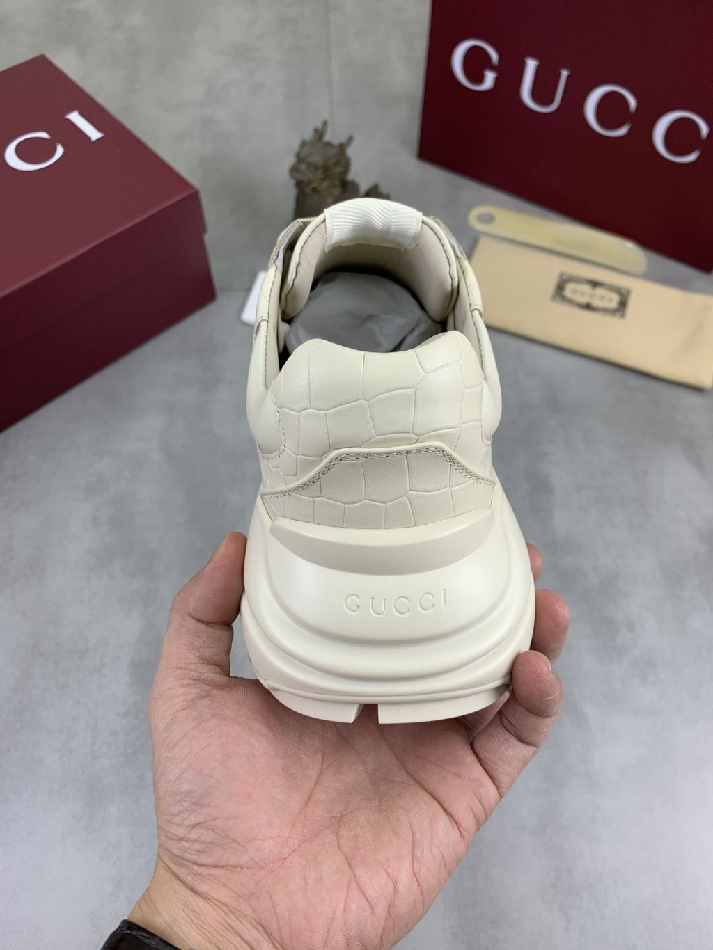 Gucci Paneled Chunky Sneakers — back