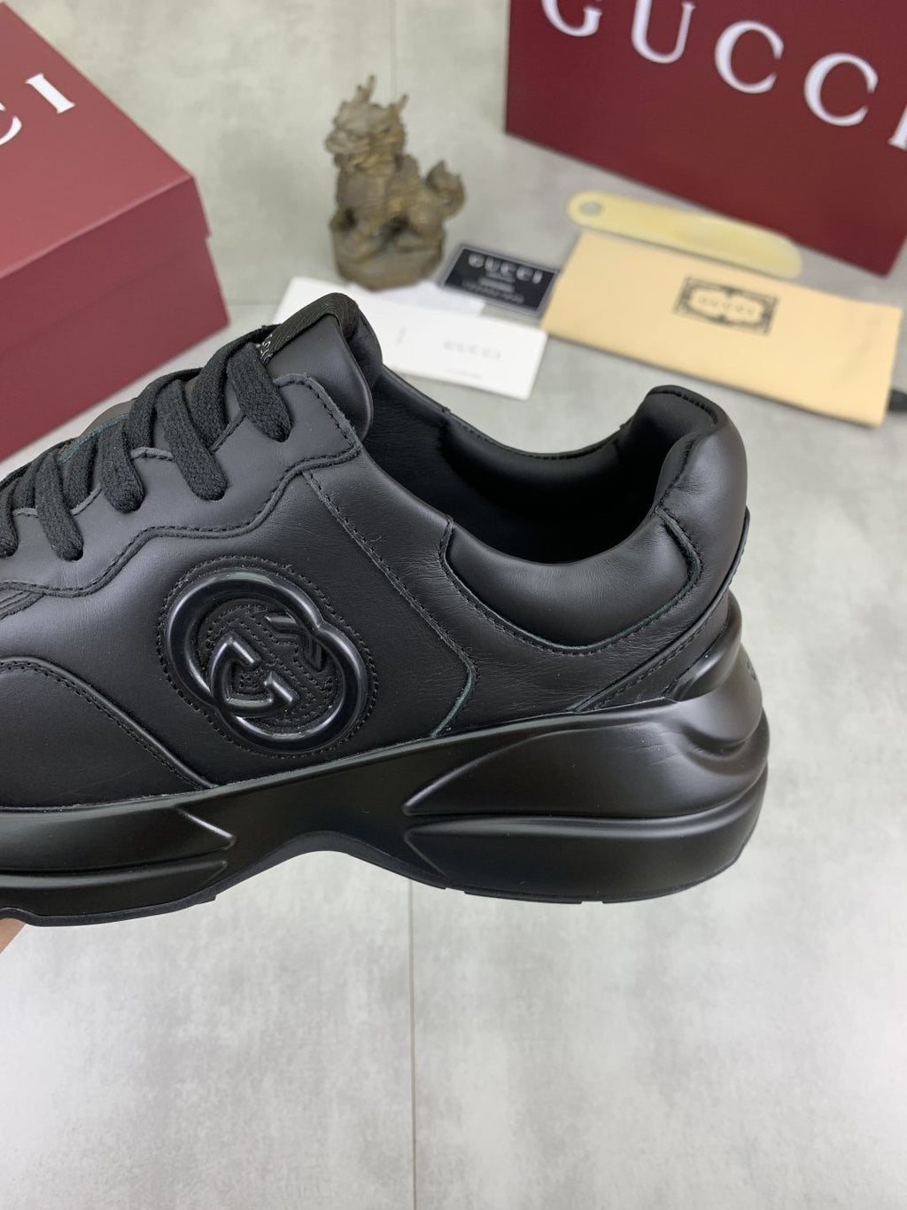Gucci Paneled Chunky Sneakers — detail
