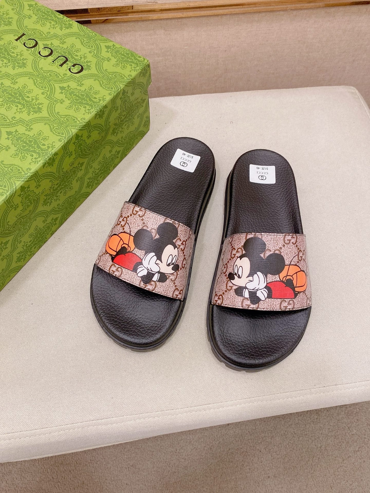 Gucci Graphic Strap Slide Sandals — hero
