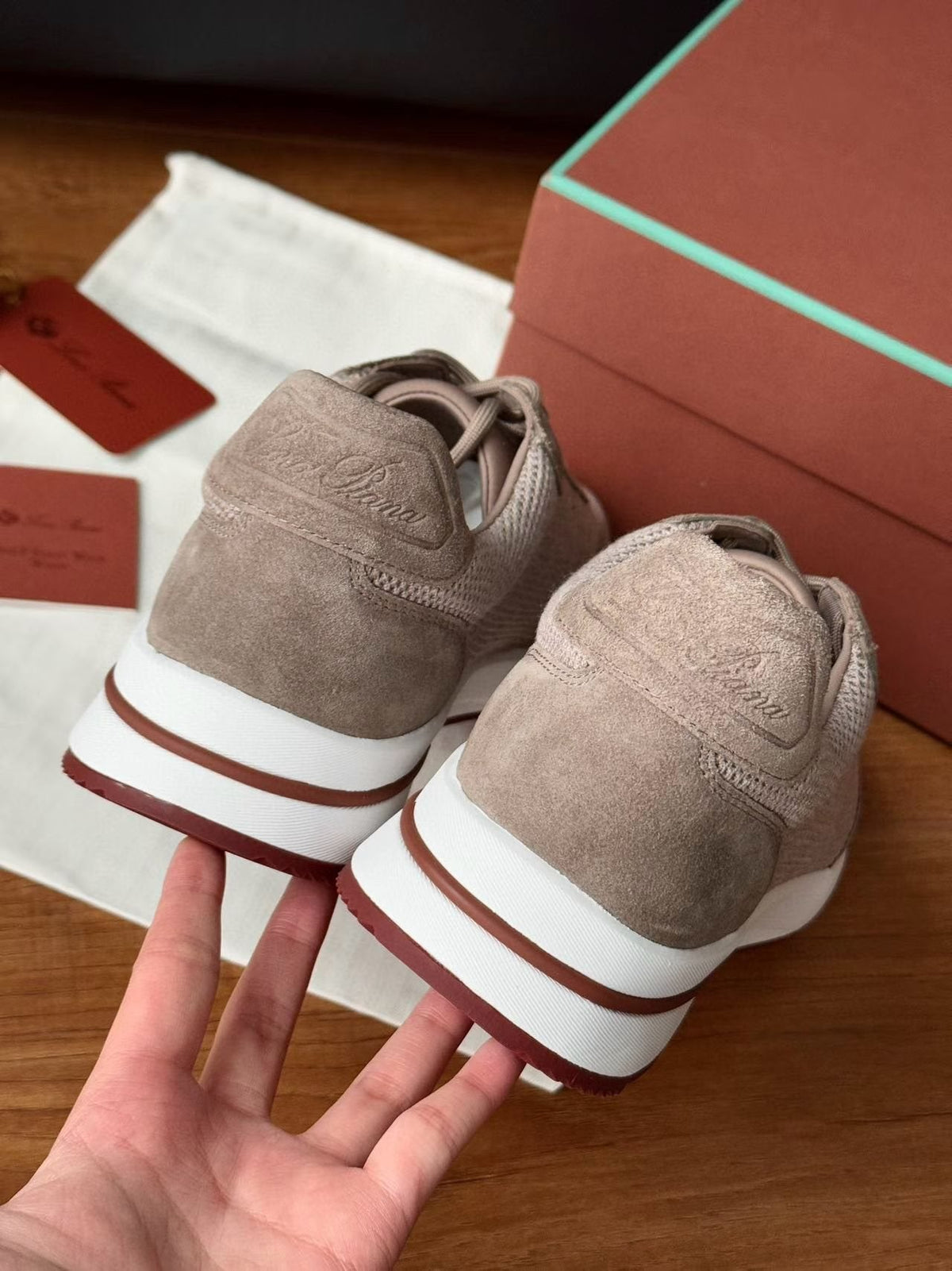 Loro Piana Week End Walk Knit Sneaker — back