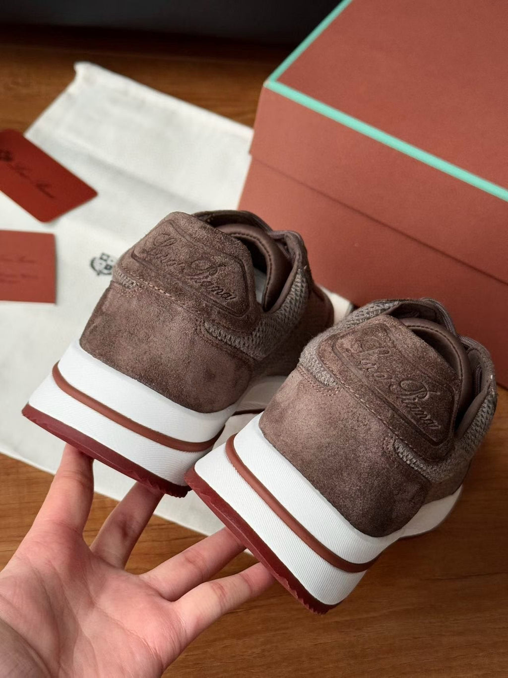 Loro Piana Week End Walk Knit Sneaker — back