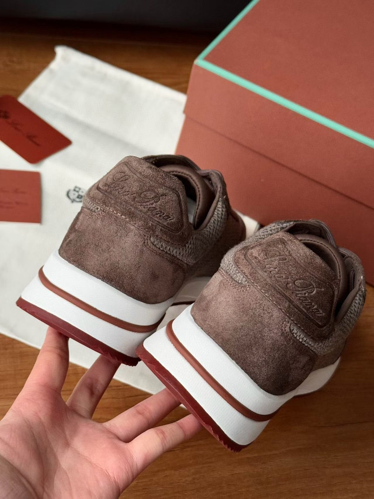 Loro Piana Week End Walk Knit Sneaker — back