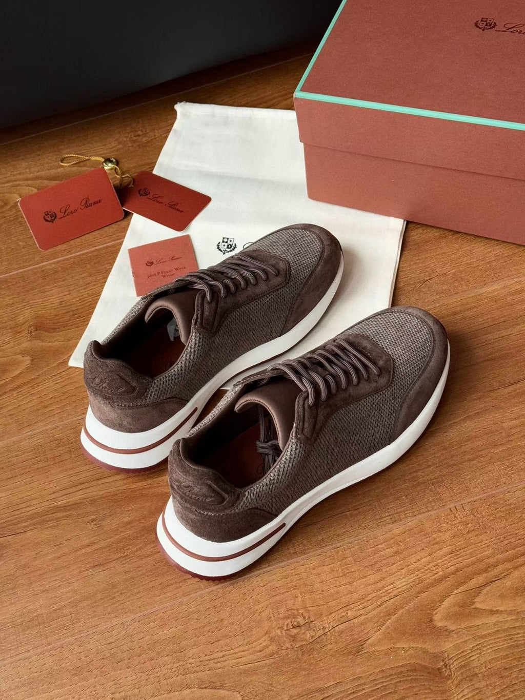 Loro Piana Week End Walk Knit Sneaker — back