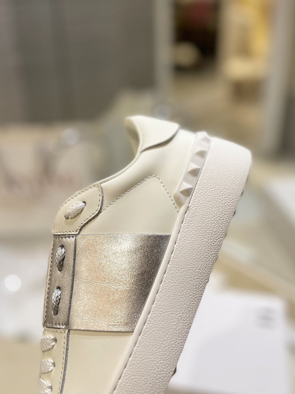 Valentino Studded Low-Top Sneakers — detail