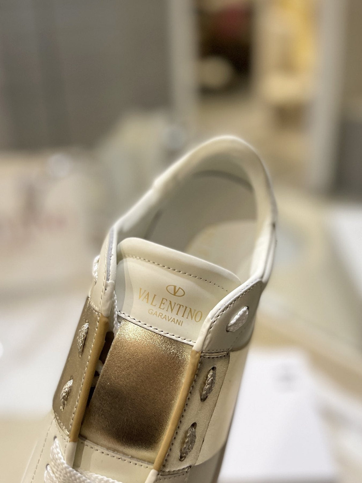 Valentino Studded Low-Top Sneakers — label