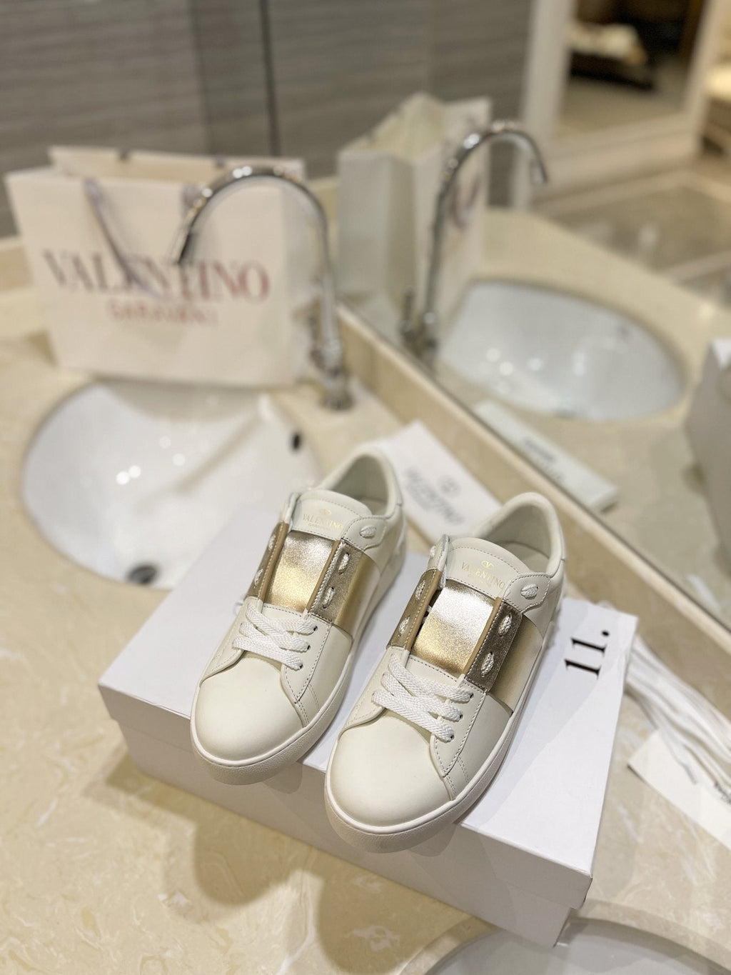 Valentino Studded Low-Top Sneakers — front